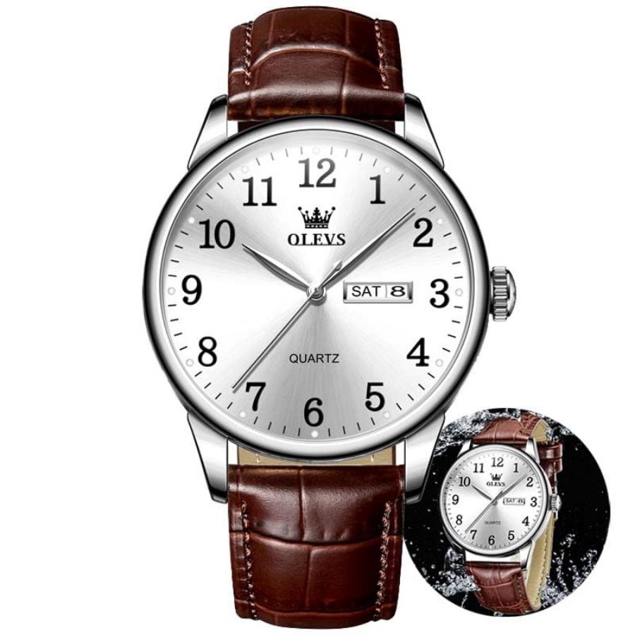 Luxury Watch Nice - OLEVS Men Watches Dress Waterproof Leather