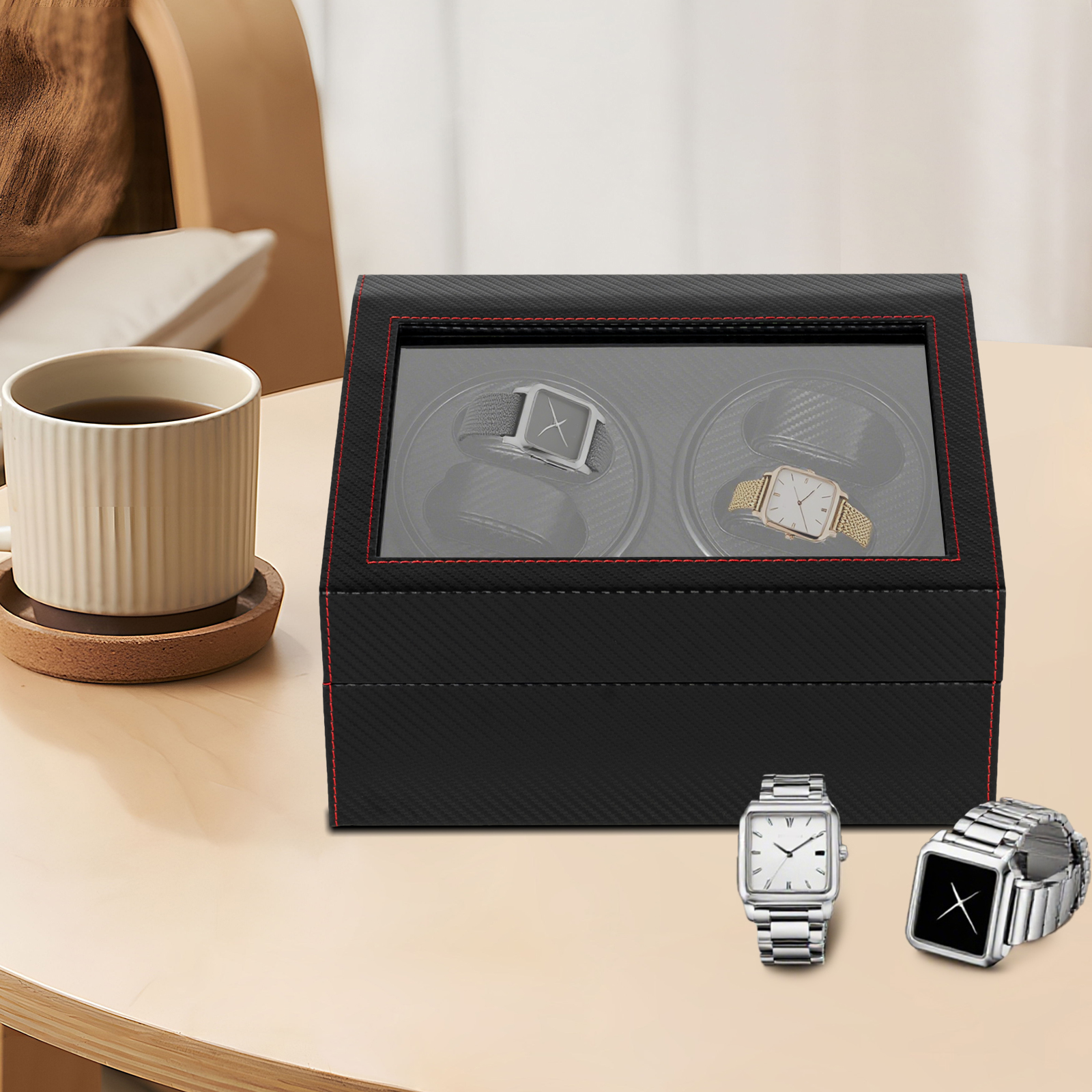 BYMAOCAR 4+6 Watch Winder, Lux - Quiet Luxury Watch Men recension och pris