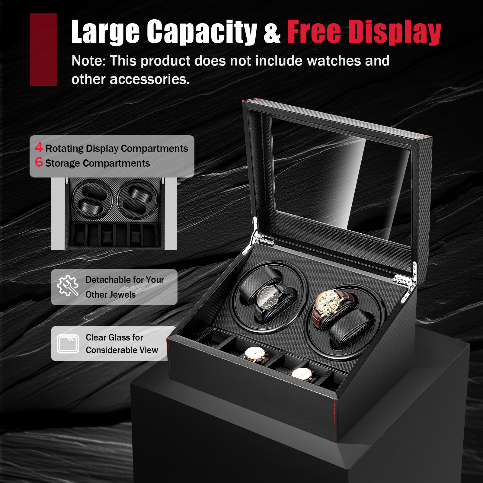 BYMAOCAR 4+6 Watch Winder, Lux - Quiet Luxury Watch Men recension och pris