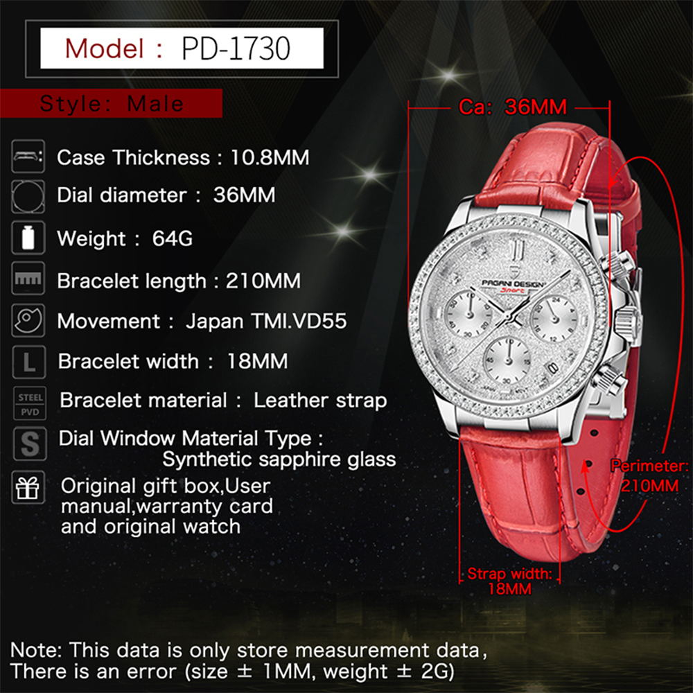 PAGANI DESIGN 1730 Fashion Mul - Luxury Watch Box recension och pris