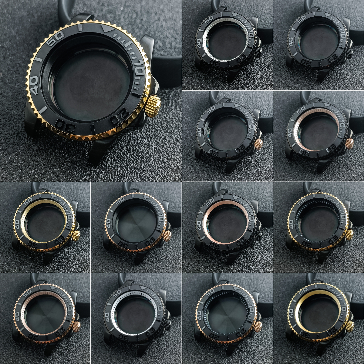 NH35 Case 40.5mm black gold/ro - Bronze Case Watch recension och pris
