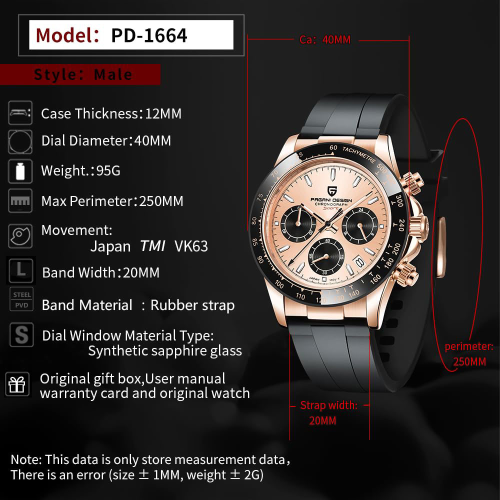 VK63 Men Watch PAGANI DESIGN 4 - Luxury Watch Design recension och pris