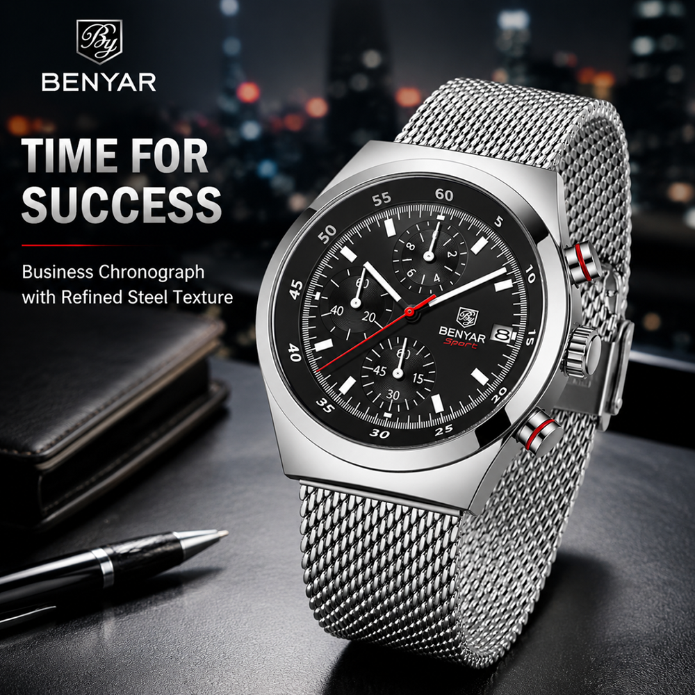 BENYAR Top Luxury Brand Men's  - Luxury Watch Design recension och pris